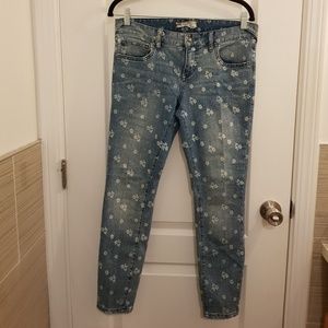 Free People Floral Jeans